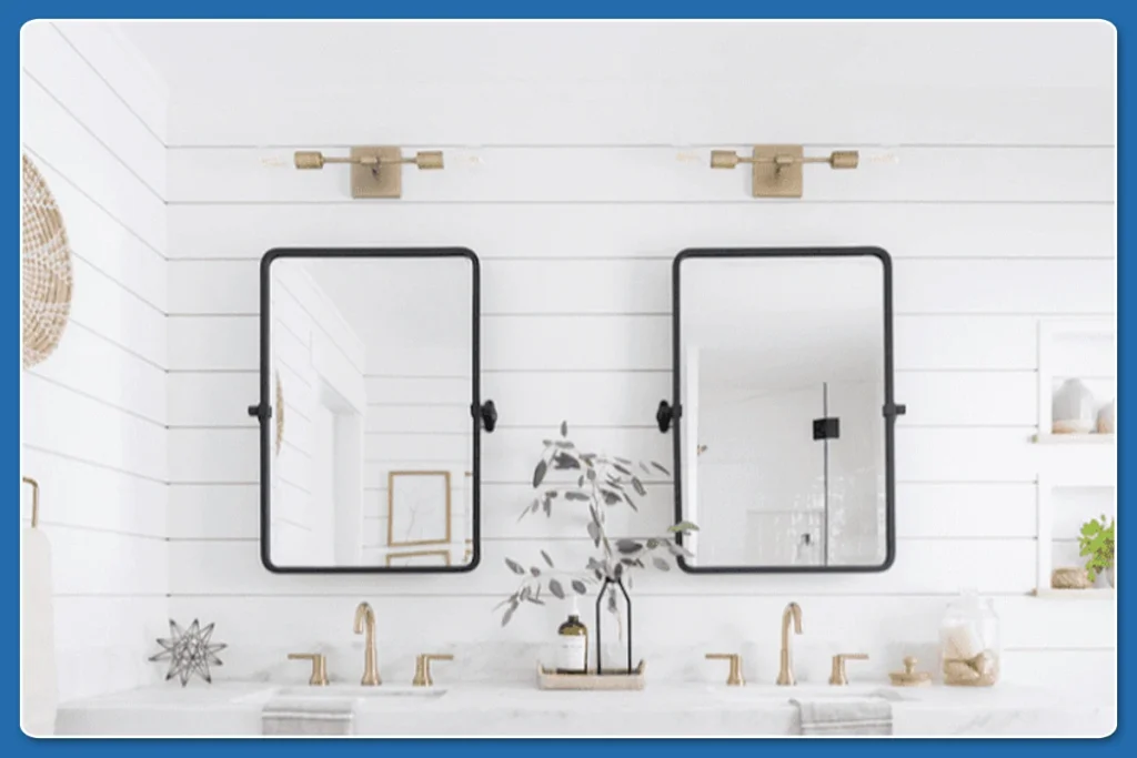 How to Enhance the Space between  Two Mirrors in Bathroom-Decoreloquent